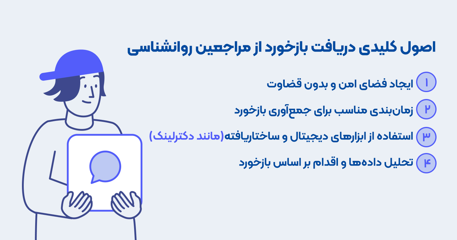 اصول کلیدی دریافت بازخورد از مراجعین روانشناسی